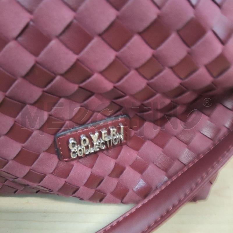 BORSA DONNA BORDEAUX DAVANTI INTRECCIATA ENRICO COVERI | Mercatino dell'Usato Domodossola 2
