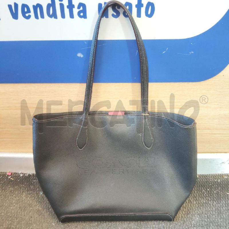 BORSA DONNA COACH TOTE BAG IN PELLE NERA | Mercatino dell'Usato Domodossola 1