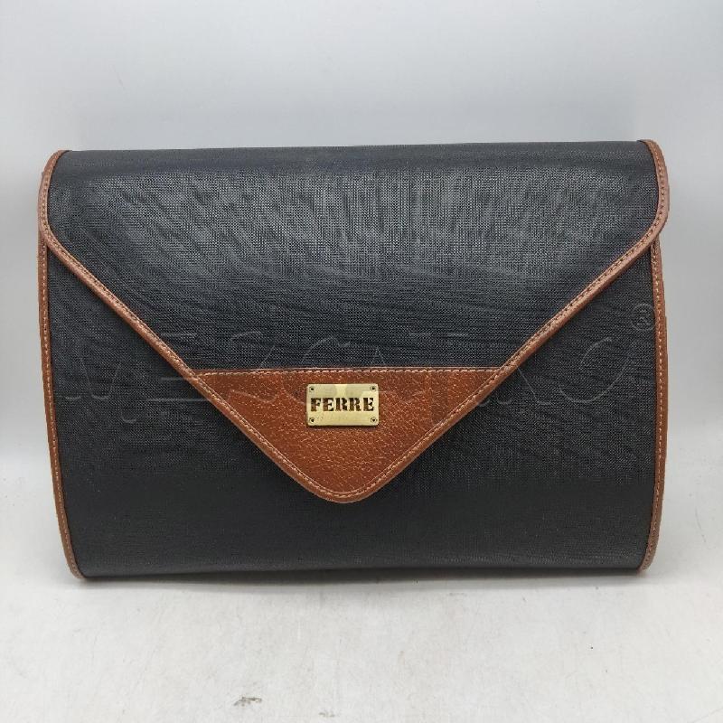 BORSA DONNA FERRE MARRONE NERA BUSTA | Mercatino dell'Usato Domodossola 1