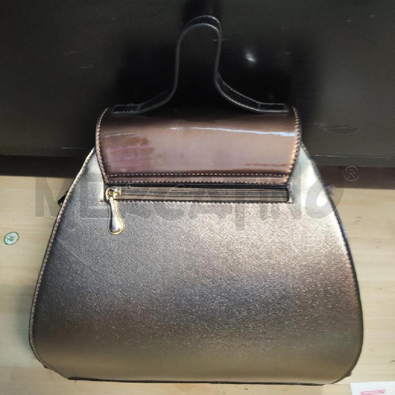 BORSA DONNA FORMA GUFO MARRONE BLU ELETTRICO  | Mercatino dell'Usato Domodossola 2