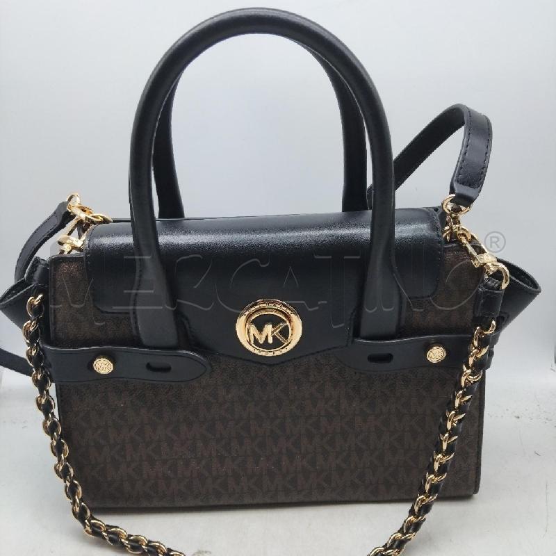 BORSA DONNA MICHAEL KORS CON TRACOLLA MARRONE NERA  | Mercatino dell'Usato Domodossola 1