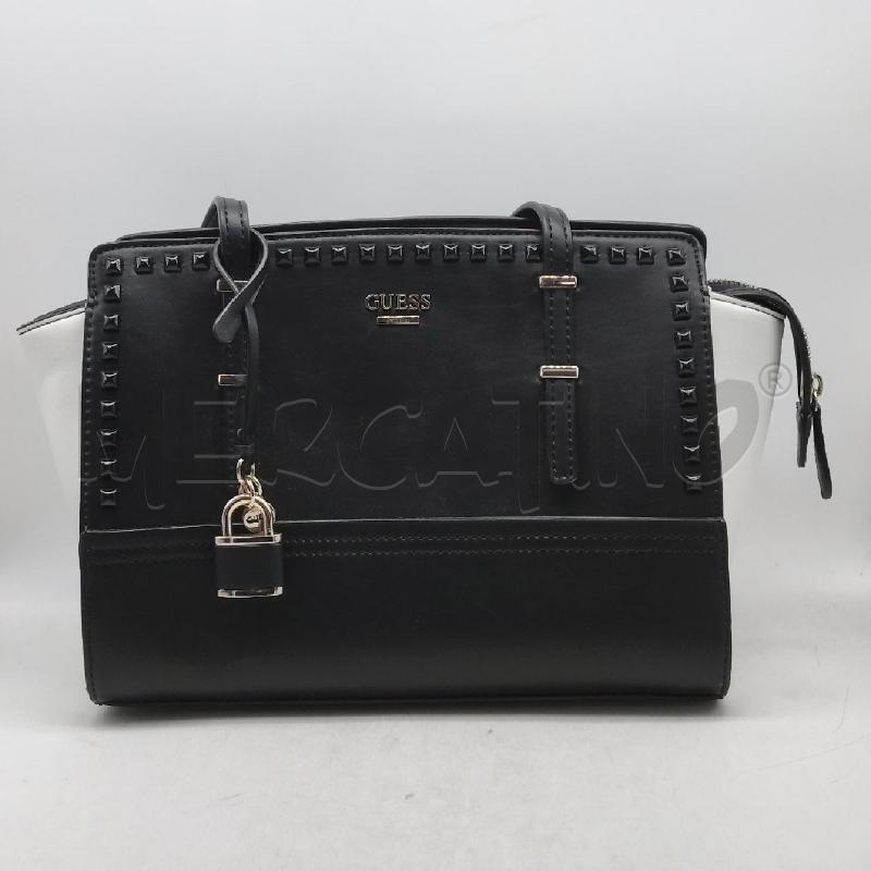 BORSA DONNA NERA BIANCA GUESS | Mercatino dell'Usato Domodossola 2