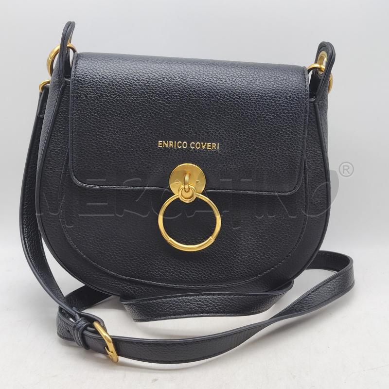 BORSA DONNA NERA CHIUSURA DORATA ENRICO COVERI | Mercatino dell'Usato Domodossola 1