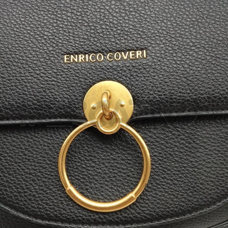 BORSA DONNA NERA CHIUSURA DORATA ENRICO COVERI | Mercatino dell'Usato Domodossola 3