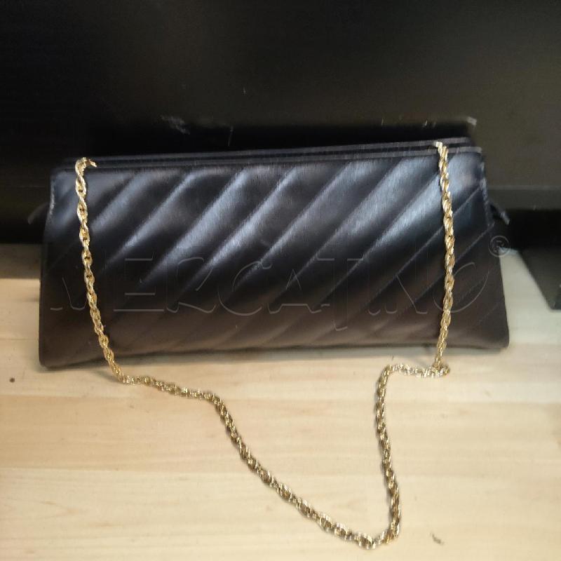 BORSA DONNA NERA TRACOLLA CATENA PELLE  | Mercatino dell'Usato Domodossola 1