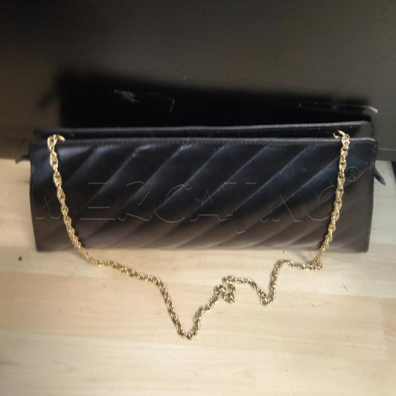 BORSA DONNA NERA TRACOLLA CATENA PELLE  | Mercatino dell'Usato Domodossola 2