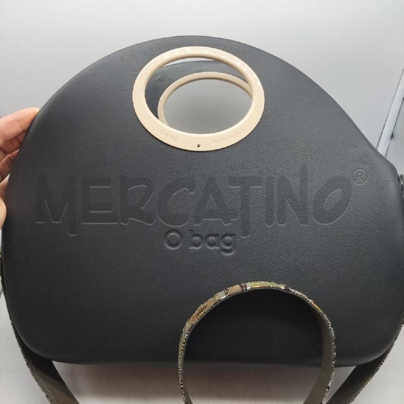 BORSA DONNA NERO MANICO RIGIDO PARTE BEIGE TRACOLLA OBAG | Mercatino dell'Usato Domodossola 2