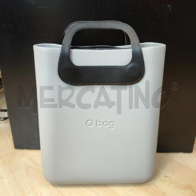 BORSA DONNA OBAG GRIGIA MANCI NERI LUNGA  | Mercatino dell'Usato Domodossola 1