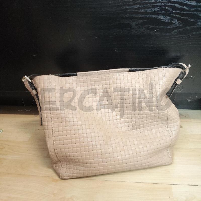 BORSA DONNA PELLE BEIGE QUADRI RIPANI | Mercatino dell'Usato Domodossola 3