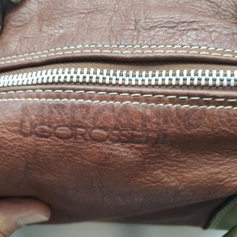 BORSA DONNA PELLE MARRONE VERDE VIOLA | Mercatino dell'Usato Domodossola 3