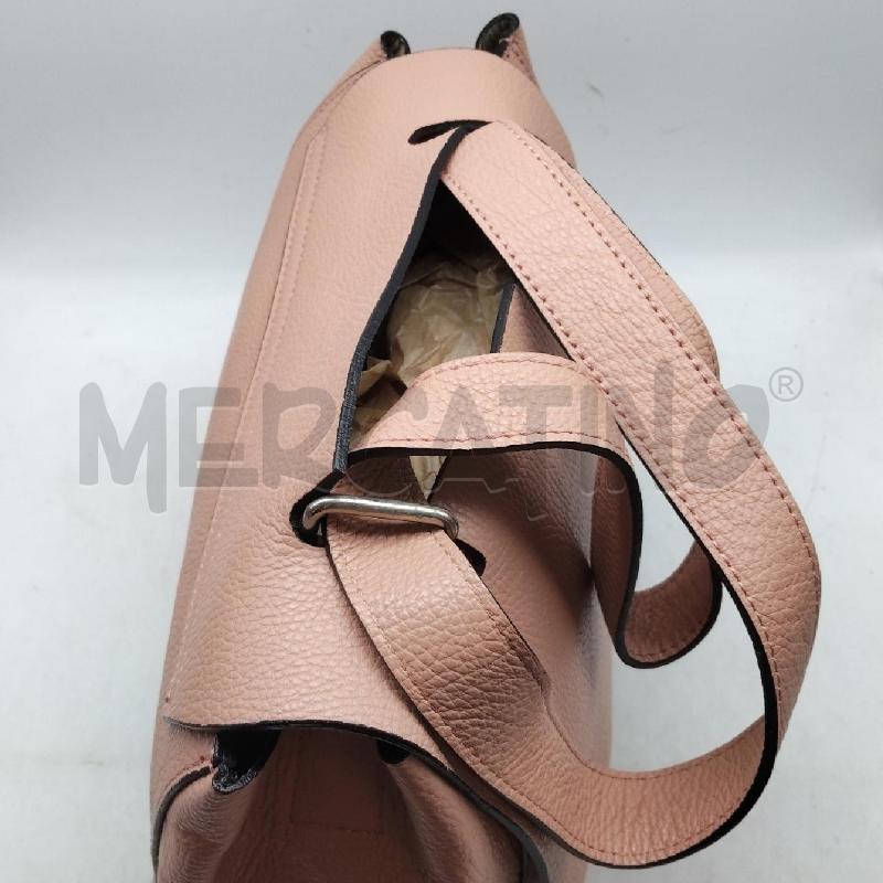 BORSA DONNA PELLE ROSA ANTICO DOPPIO MANICO | Mercatino dell'Usato Domodossola 3
