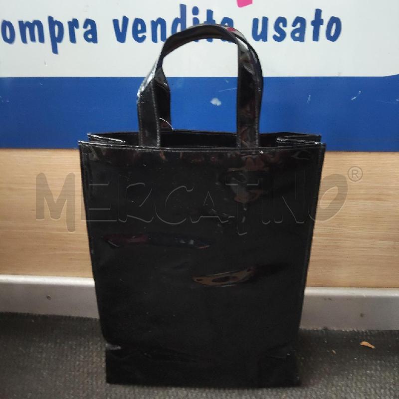 BORSA DONNA PLASTICA NERA SCRITTE HARRODS | Mercatino dell'Usato Domodossola 2