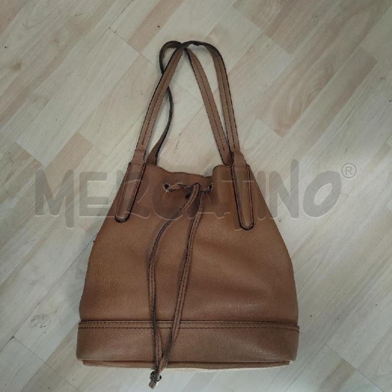 BORSA DONNA SECCHIELLO MARRONE PELLE | Mercatino dell'Usato Domodossola 1
