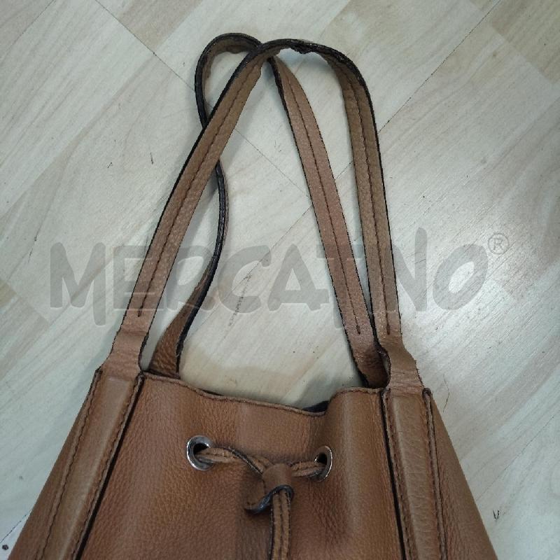 BORSA DONNA SECCHIELLO MARRONE PELLE | Mercatino dell'Usato Domodossola 2