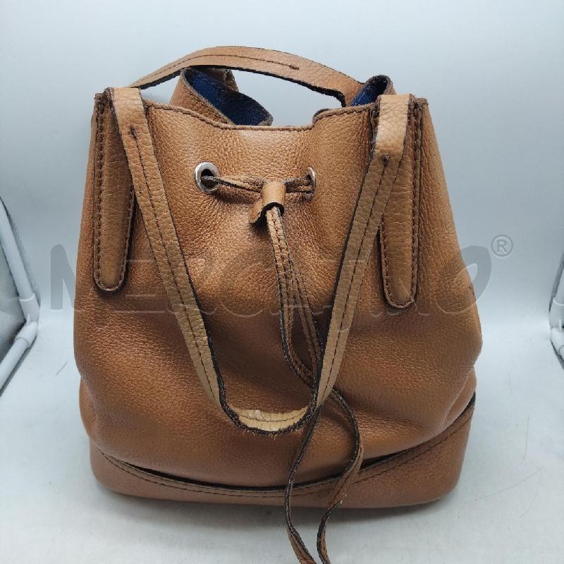 BORSA DONNA SECCHIELLO MARRONE PELLE | Mercatino dell'Usato Domodossola 3