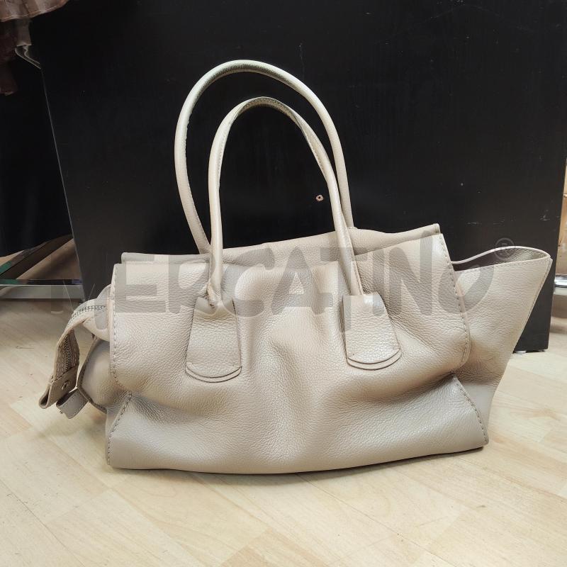 BORSA DONNA TODS ESCRU CERNIERA DOPPIO MANICO  | Mercatino dell'Usato Domodossola 1