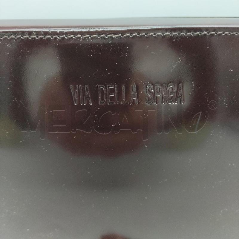 BORSA DONNA VIA DELLA SPIUGA MARRONE TRACOLLA CATENA PLASTICA | Mercatino dell'Usato Domodossola 3