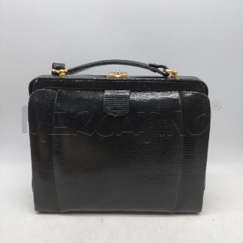 BORSA DONNA VINTAGE NERA MANICO CHIUSURA RIGIDA | Mercatino dell'Usato Domodossola 1