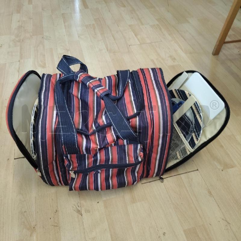 BORSA FRIGO CON TUTTO PER IL PIC NIC RIGHE | Mercatino dell'Usato Domodossola 2