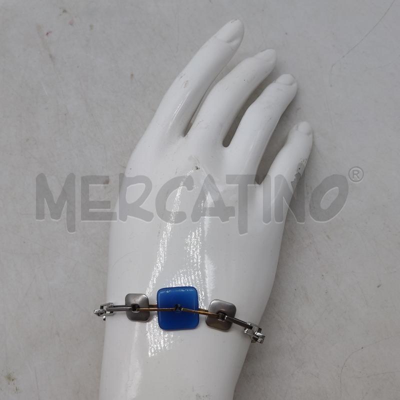 BRACCIALETTO MORELLATO CIONDOLI BLU E ACCIAIO | Mercatino dell'Usato Domodossola 1