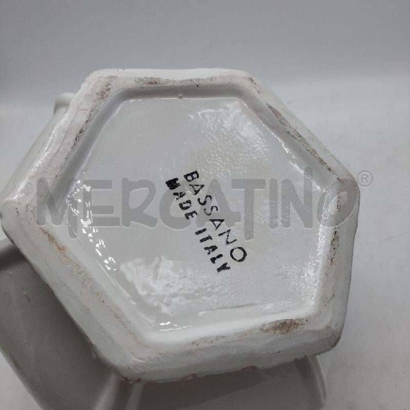 BROCCA CERAMICA BIANCA ROSA BASSANO  | Mercatino dell'Usato Domodossola 3