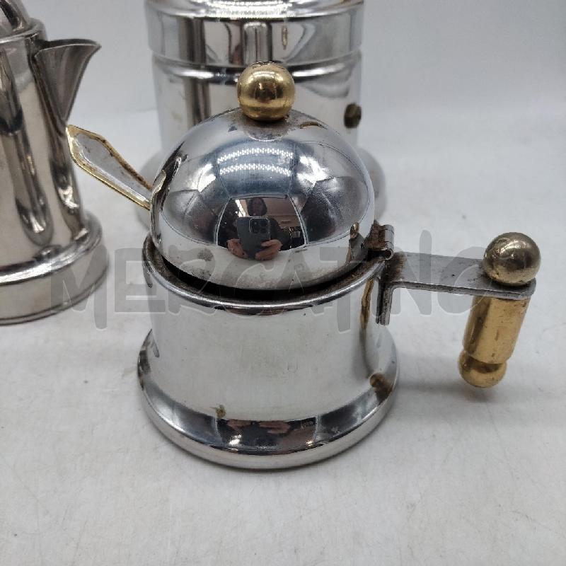 CAFFETTIERA+ZUCCHERIERA+LATTIERA VIGANÒ ACCIAIO | Mercatino dell'Usato Domodossola 3