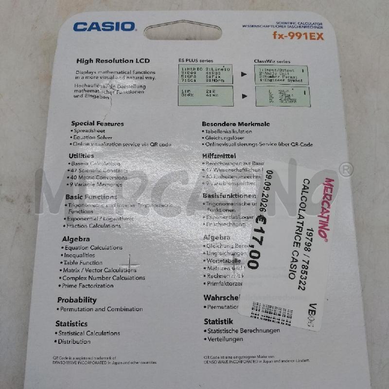 CALCOLATRICE CASIO | Mercatino dell'Usato Domodossola 2