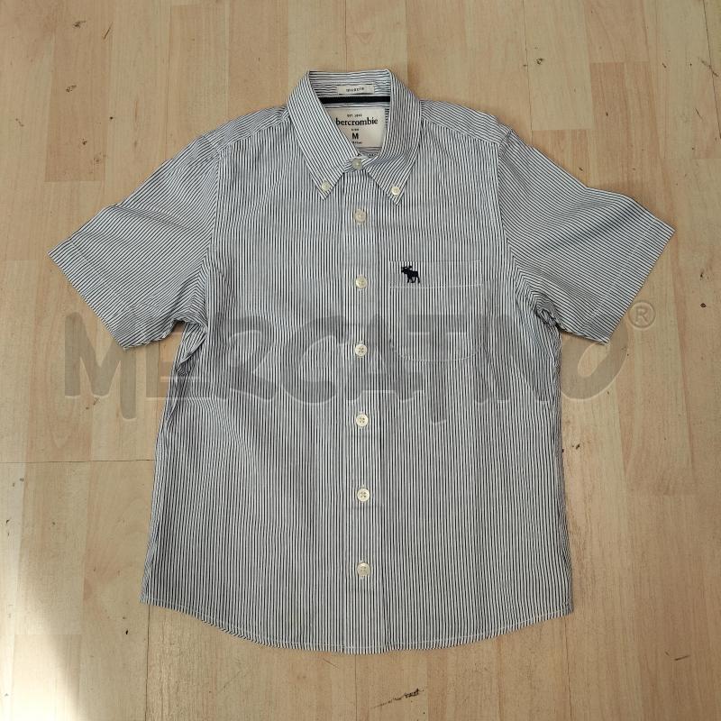 CAMICIA BAMBINO M.C. BIANCA RIGHE BLU ABERCROMBI | Mercatino dell'Usato Domodossola 1