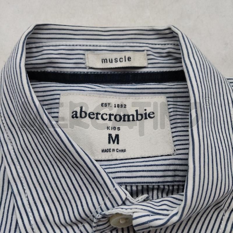 CAMICIA BAMBINO M.C. BIANCA RIGHE BLU ABERCROMBI | Mercatino dell'Usato Domodossola 3