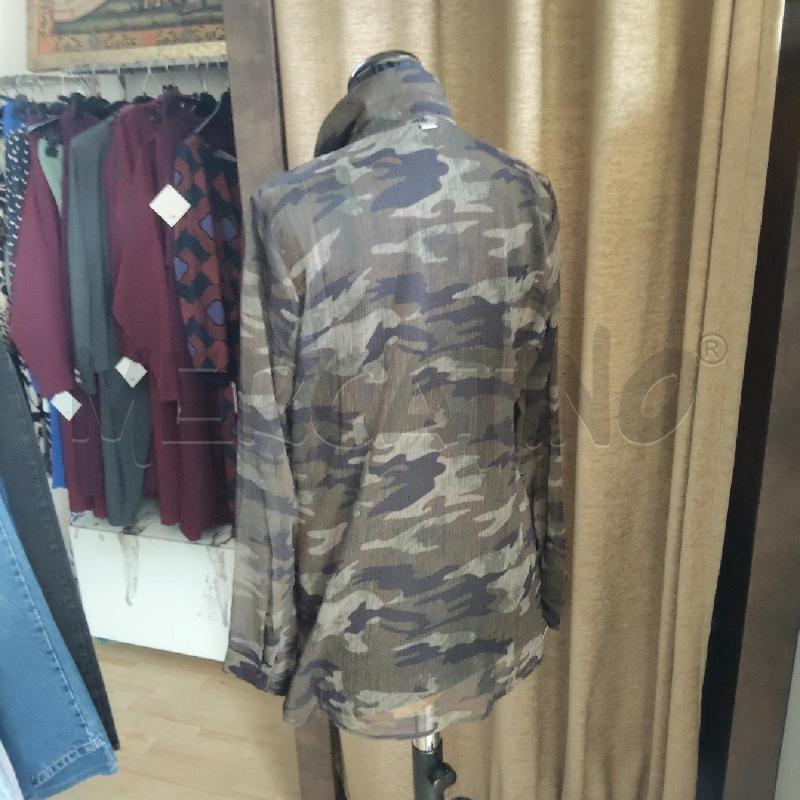 CAMICIA DONNA GUESS MILITARE VERDE TRASPARENTE | Mercatino dell'Usato Domodossola 3