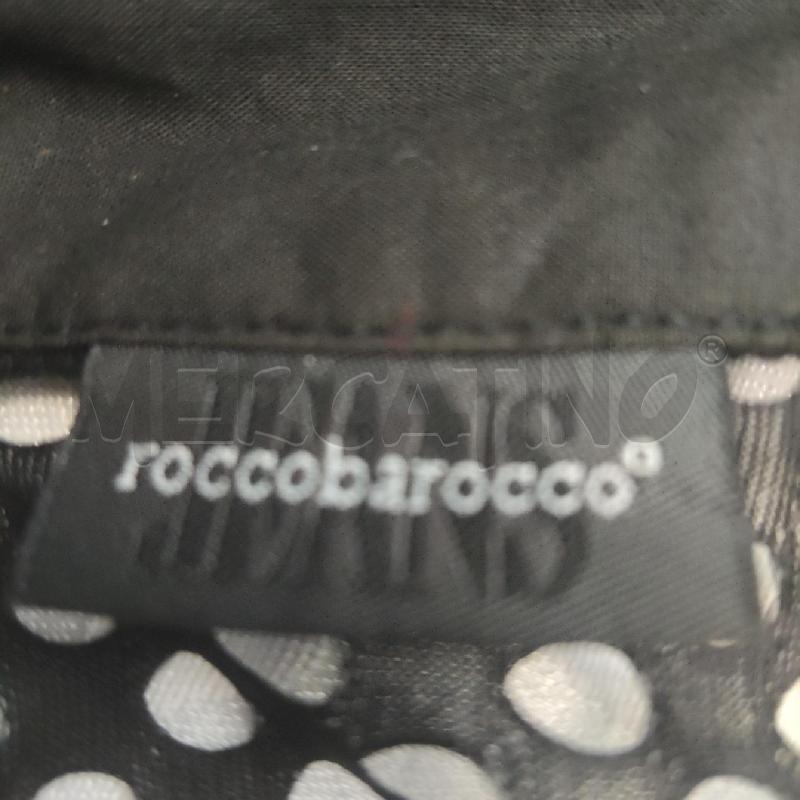 CAMICIA DONNA NERA TRAFORATA BANDE ARGENTATE ROCCO BAROCCO | Mercatino dell'Usato Domodossola 5