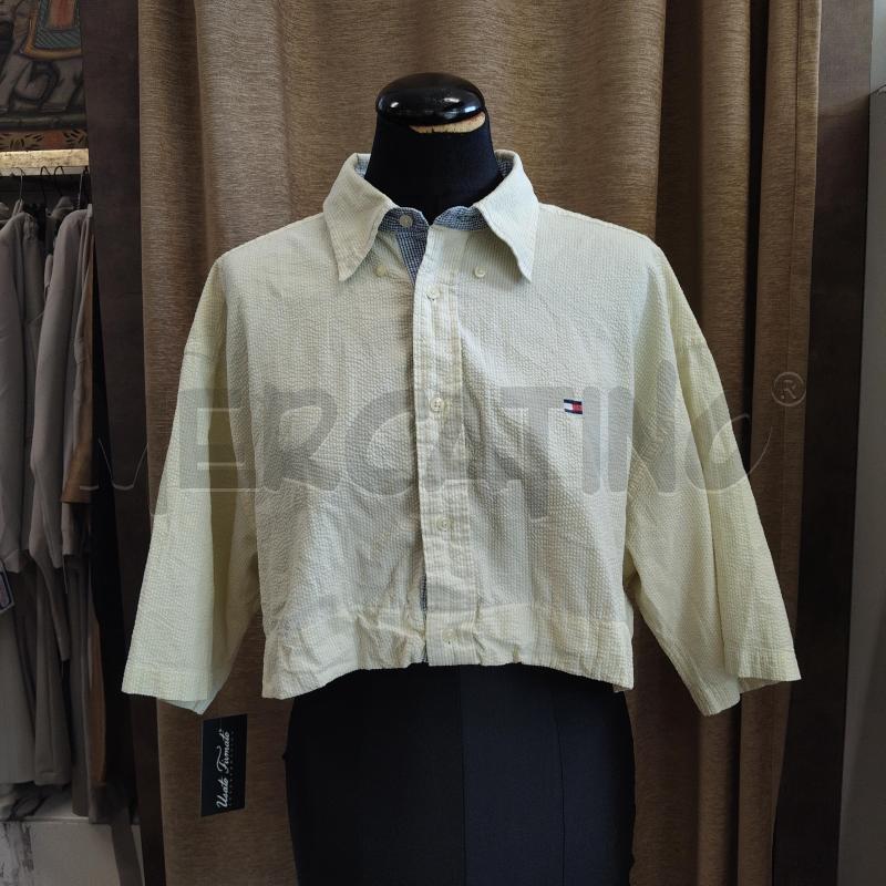 CAMICIA DONNA TOMMY HILFINGER RIGA GIALLA CORTA  | Mercatino dell'Usato Domodossola 1