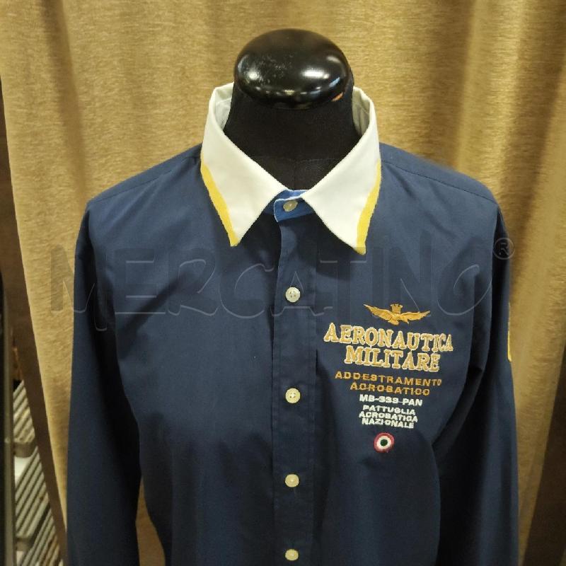 CAMICIA UOMO AEREONAUTICA MILITARE BLU COLLETTO BIANCO  | Mercatino dell'Usato Domodossola 2