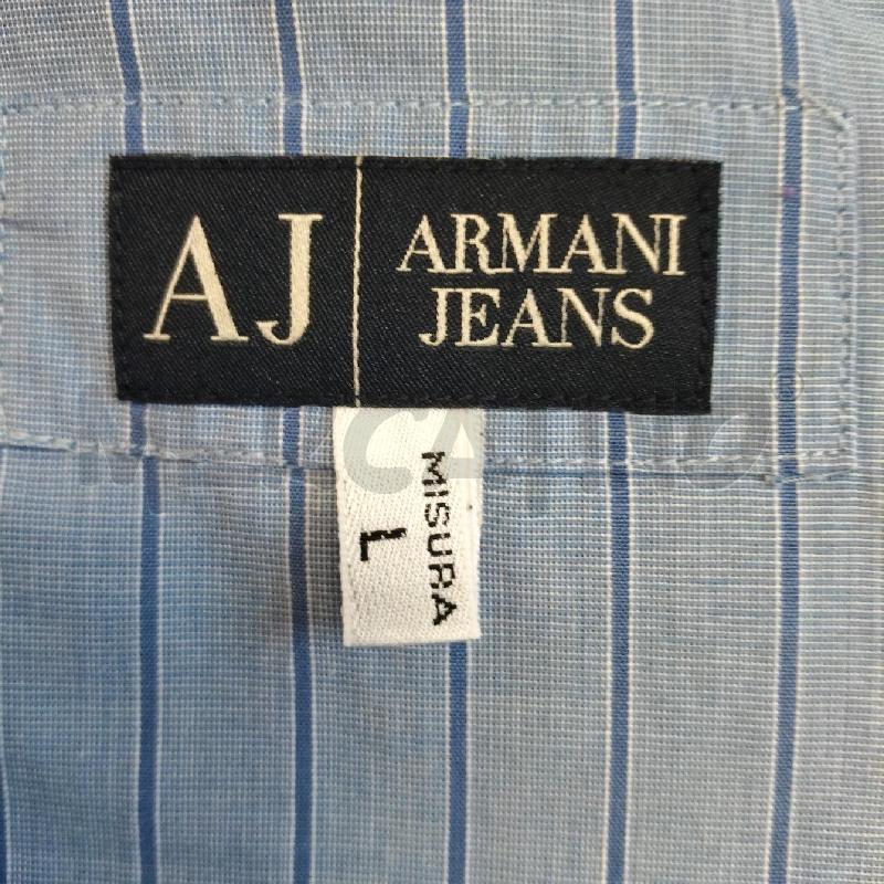 CAMICIA UOMO AZZURRA RIGATA ARMANI JEANS | Mercatino dell'Usato Domodossola 4
