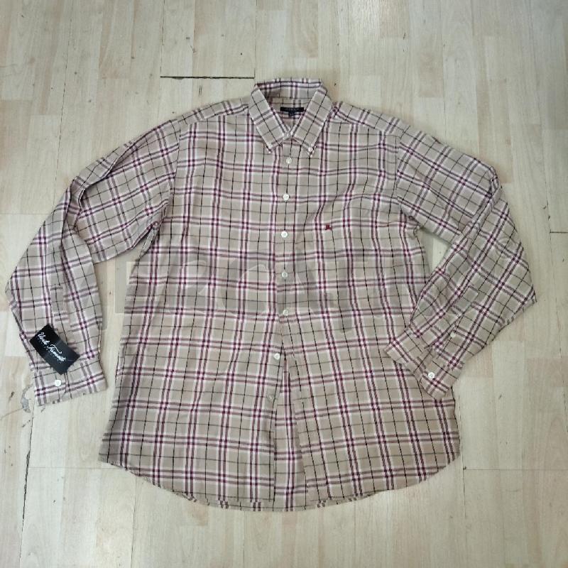 CAMICIA UOMO BURBERRY SCOZZESE BEIGE BORDEAUX  | Mercatino dell'Usato Domodossola 1
