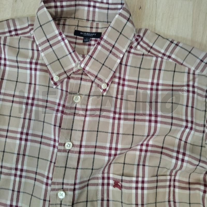 CAMICIA UOMO BURBERRY SCOZZESE BEIGE BORDEAUX  | Mercatino dell'Usato Domodossola 2