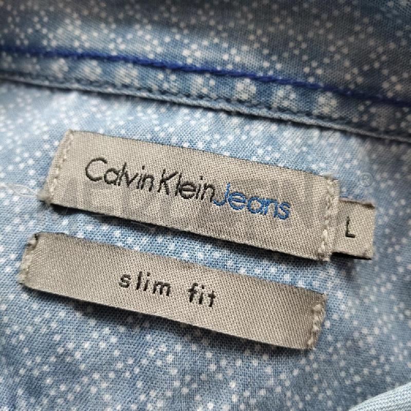 CAMICIA UOMO CALVIN KLEIN AZZURRA  | Mercatino dell'Usato Domodossola 4