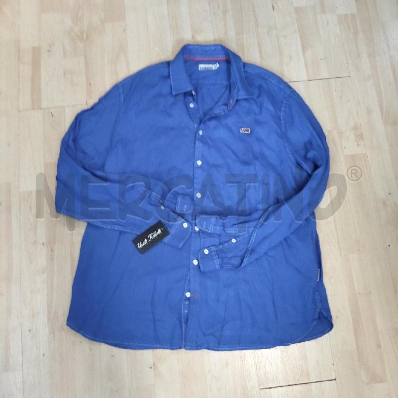 CAMICIA UOMO NAPAPJIRI BLU ELETTRICO  | Mercatino dell'Usato Domodossola 1