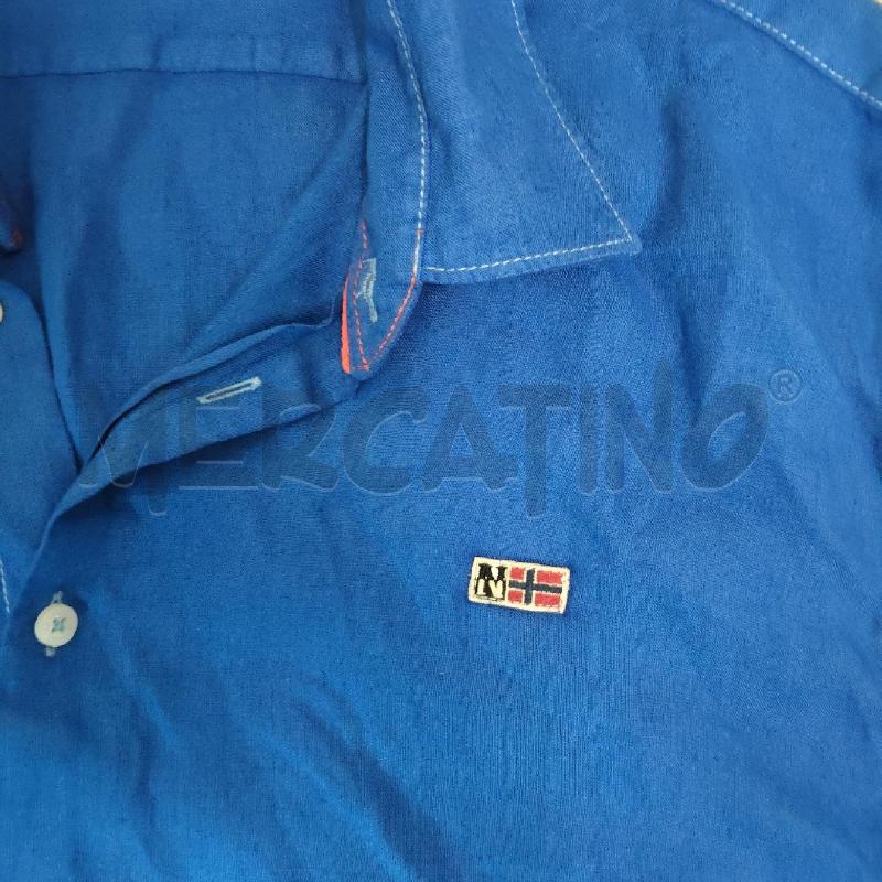 CAMICIA UOMO NAPAPJIRI BLU ELETTRICO  | Mercatino dell'Usato Domodossola 3