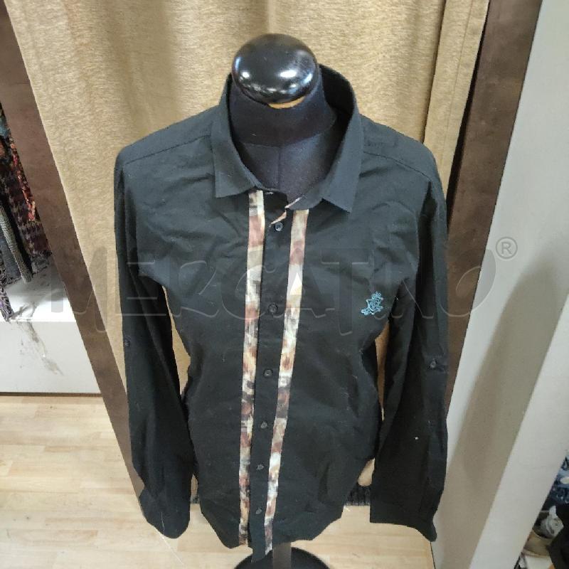 CAMICIA UOMO NERA INSERTO FANTASIA JUST CAVALLI | Mercatino dell'Usato Domodossola 2