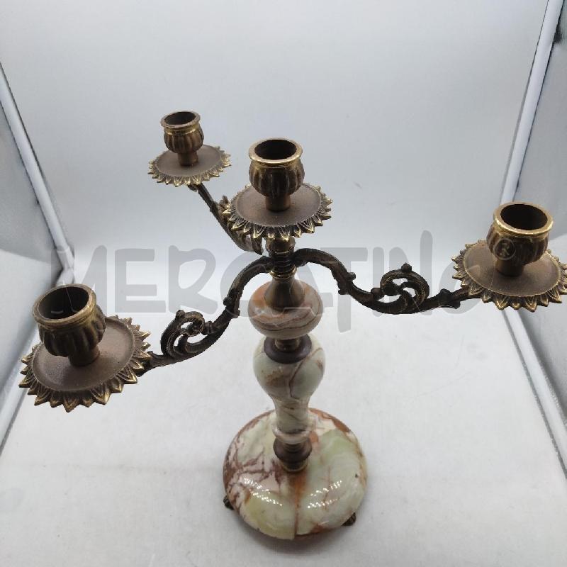 CANDELABRO ONICE E OTTONE 3 BRACCIA | Mercatino dell'Usato Domodossola 2
