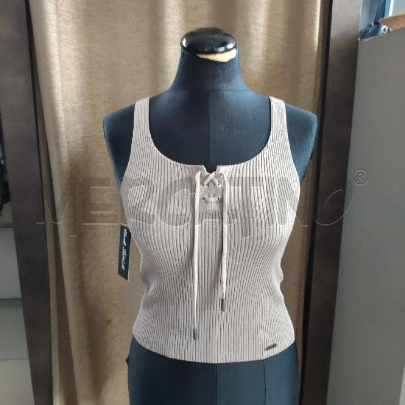 CANOTTA DONNA FILO ECRU GUESS | Mercatino dell'Usato Domodossola 1