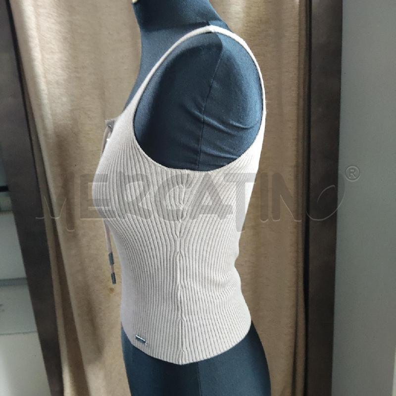 CANOTTA DONNA FILO ECRU GUESS | Mercatino dell'Usato Domodossola 3