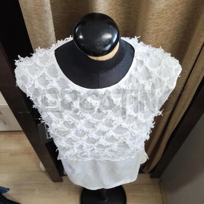 CANOTTA DONNA FRANGE BIANCHA HERNO  | Mercatino dell'Usato Domodossola 2