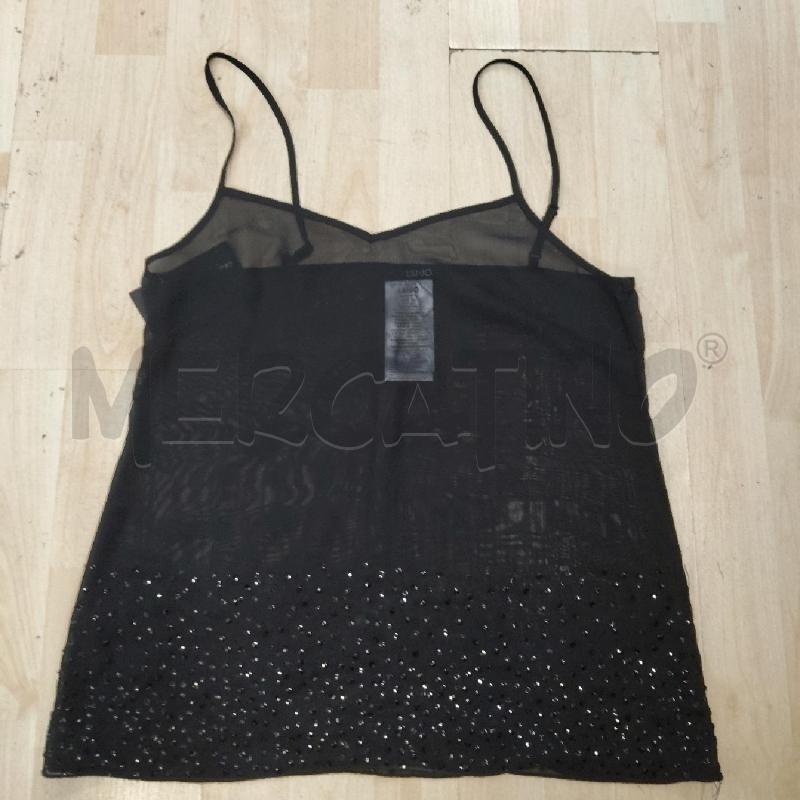 CANOTTA DONNA LIU JO NERA TRASPARENTE BRILLANTINI | Mercatino dell'Usato Domodossola 1