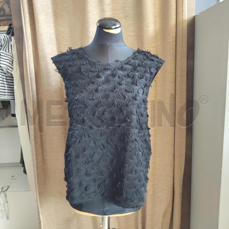 CANOTTA DONNA NERA FRANGE HERNO | Mercatino dell'Usato Domodossola 1