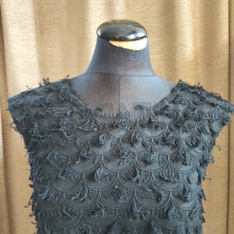 CANOTTA DONNA NERA FRANGE HERNO | Mercatino dell'Usato Domodossola 3