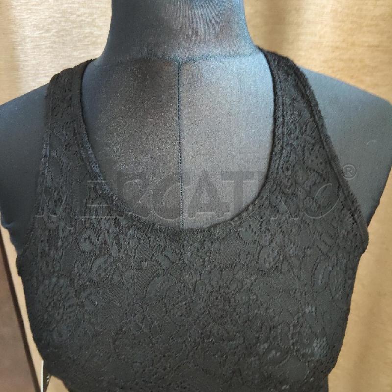 CANOTTA DONNA PATRIZIA PEPE PIZZO NERO  | Mercatino dell'Usato Domodossola 2