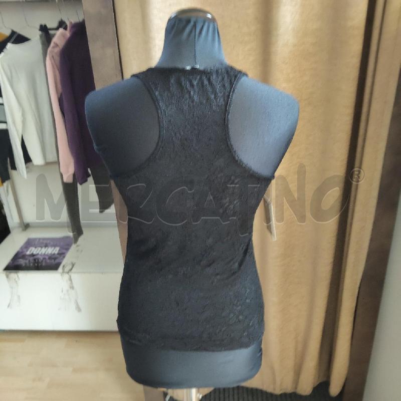 CANOTTA DONNA PATRIZIA PEPE PIZZO NERO  | Mercatino dell'Usato Domodossola 3