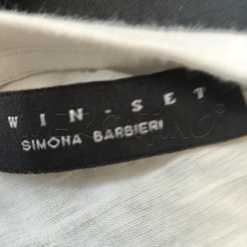 CANOTTA DONNA TWIN SET BIANCA PAIETTES SCRITTA  | Mercatino dell'Usato Domodossola 4